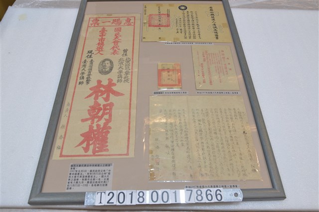 戰後國民大會代表候選人宣傳單與甲種省縣公職候選人考試及格證書與選舉權證 (共1張)