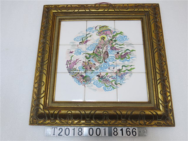 神像彩繪花磚 (共1張)