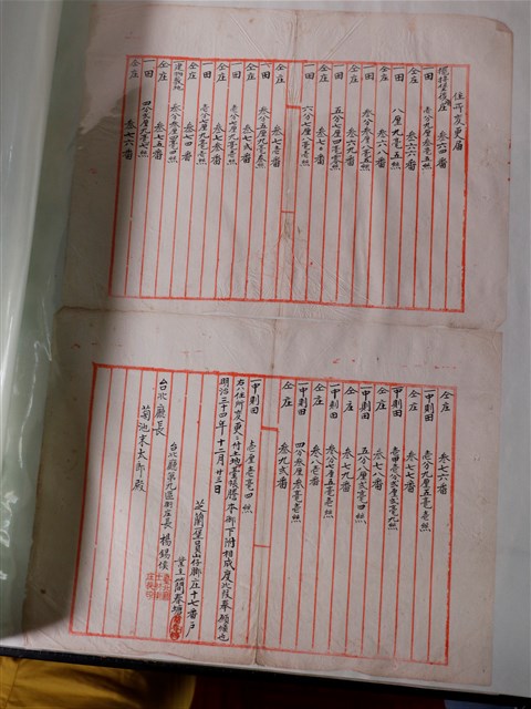 業主簡春塘住所變更申請書 (共2張)