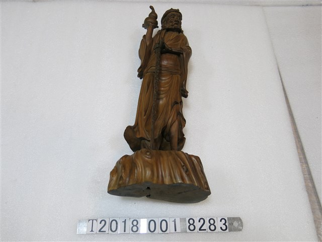 澎湖廳白沙庄通梁鄭利製木雕李鐵拐神像 (共1張)