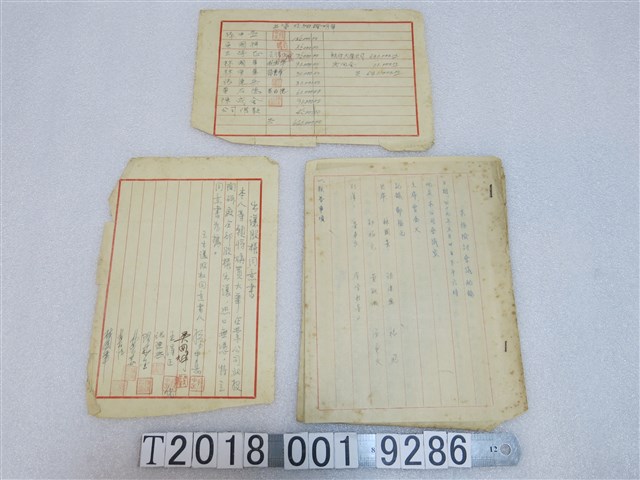 大裕窯業出讓股權同意書與業務檢討會議紀錄與出資明細證明單 (共1張)