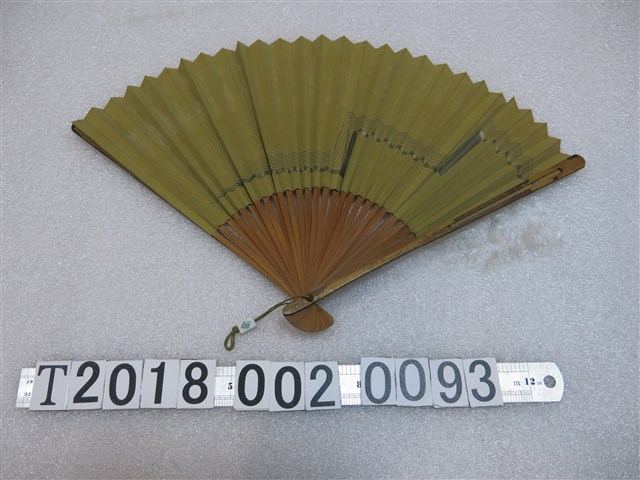 綠色紙製摺扇 (共2張)