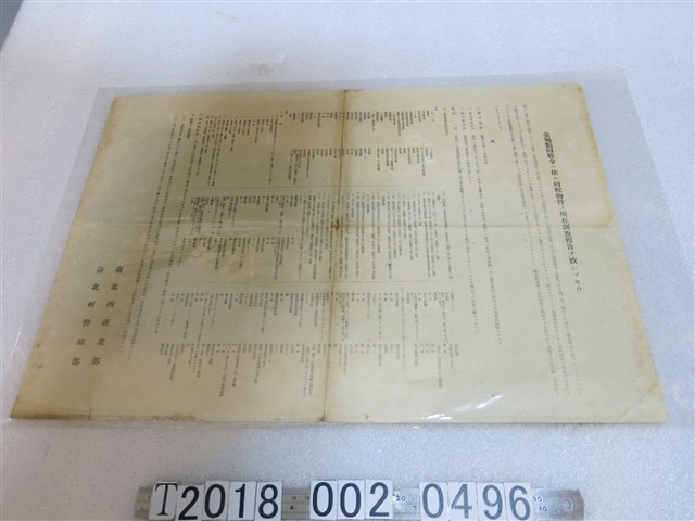 臺北州產業部與臺北州警察部金屬回收調查報告 (共1張)
