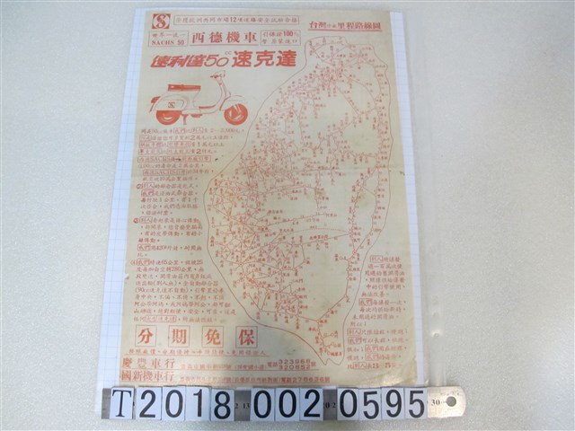 西德機車速利達50cc速克達廣告海報 (共1張)