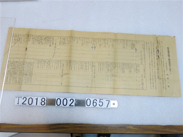 教育勅語實行狀況調查結果文件 (共1張)