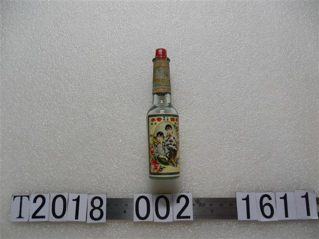 玻璃製二美老牌花露香水瓶 (共1張)