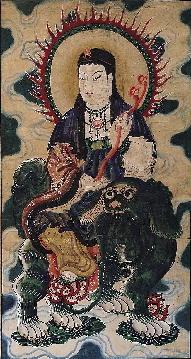 文殊菩薩畫像掛軸