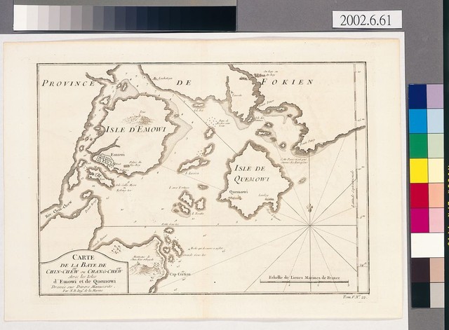 Jacques Nicolas Bellin〈泉州、漳州灣與廈門、金門島海圖〉