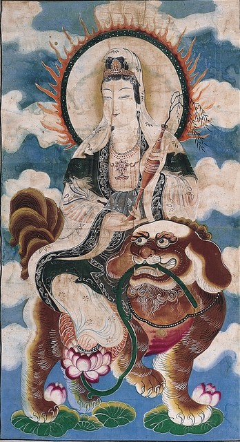 文殊菩薩畫像掛軸