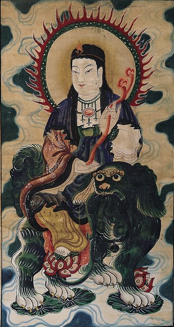 文殊菩薩畫像掛軸