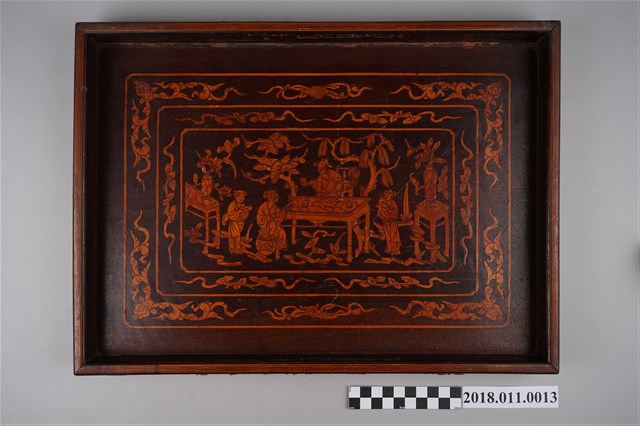 臺南北勢橫街陳瑞寶製茄苳入石榴技法製作木盤