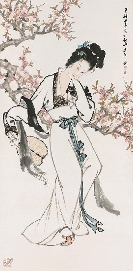 藏品:桃花仕女的(1)張圖片