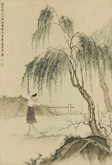 藏品:柳樹仕女的(1)張圖片