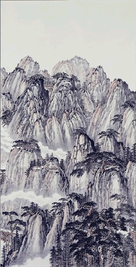 藏品:黃山松雲通景圖的(2)張圖片