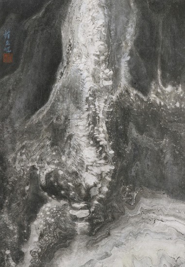 藏品:驚泉出壑(飛珠相濺搏)的(1)張圖片