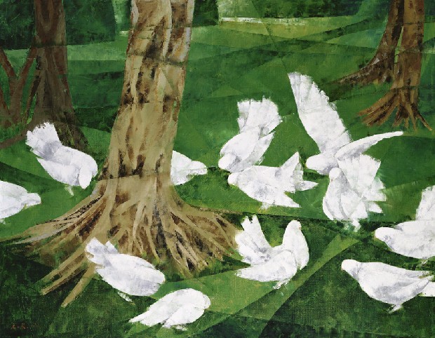 藏品:白鴿獻瑞的(1)張圖片