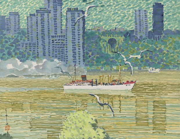 藏品:暮色春光(哈德森河)的(1)張圖片