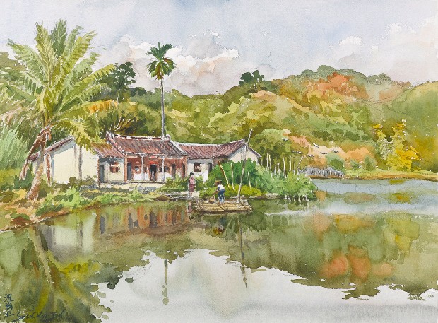 藏品:湖邊農家的(1)張圖片