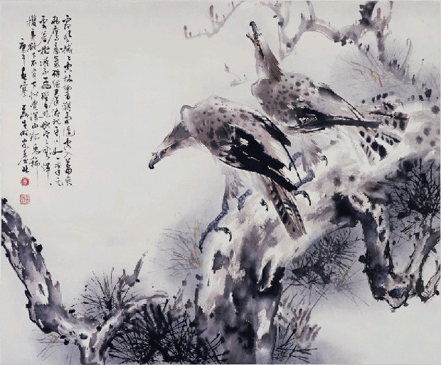 藏品:俯視平川如一掌(松鷹)的(1)張圖片