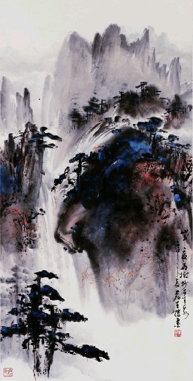 藏品:潑墨山水的(1)張圖片