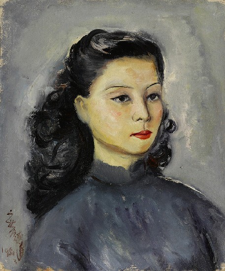 藏品:長髮少女頭像的(1)張圖片