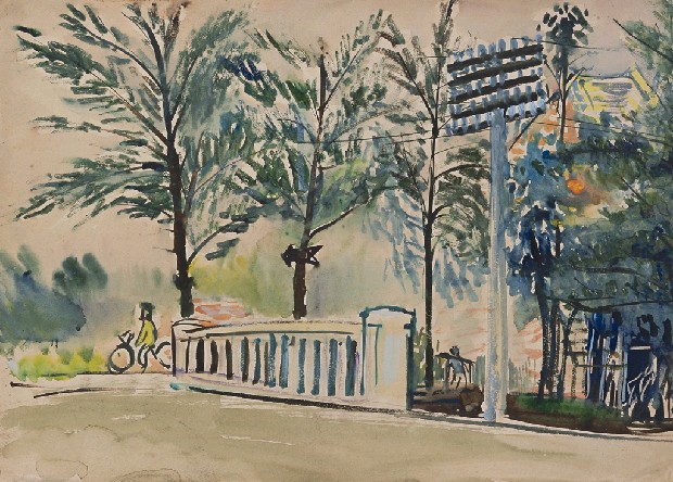 柏油(橋)的焦點圖