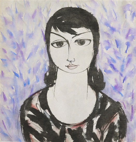 藏品:女(紫花背景)的(1)張圖片