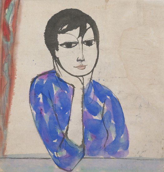 藏品:托腮少女的(1)張圖片