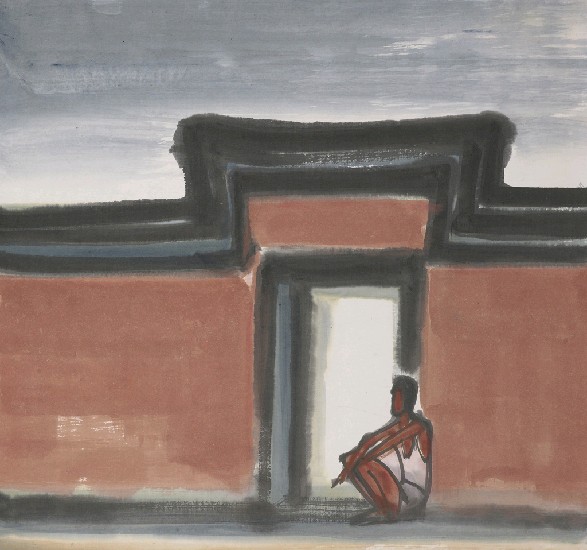 藏品:廟門與人的(1)張圖片