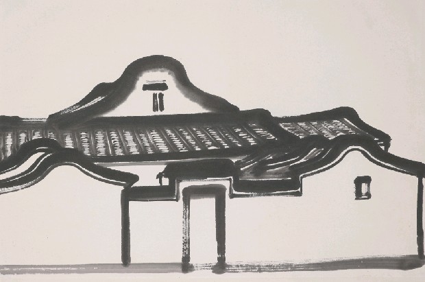 屋(墨色)的焦點圖