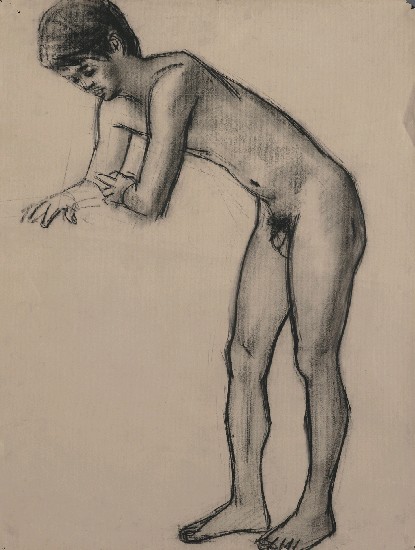 人體裸男的焦點圖