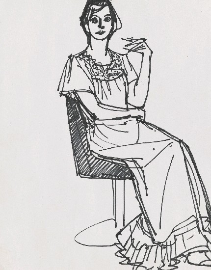 藏品:人物速寫的(1)張圖片