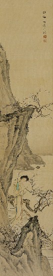 藏品:臨流 摘阮 拈花 訪梅的(3)張圖片
