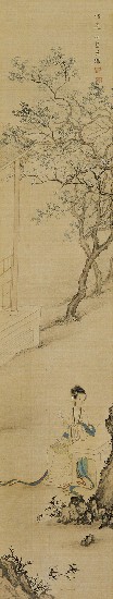 藏品:臨流 摘阮 拈花 訪梅的(4)張圖片