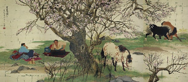 藏品:早春圖(四聯屏)的(1)張圖片