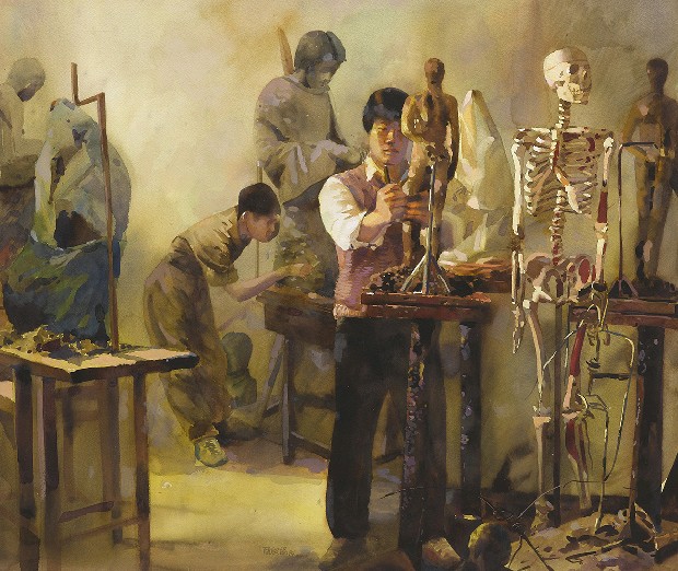 藏品:雕塑教室一隅的(1)張圖片