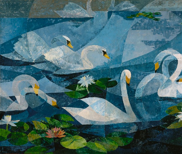 藏品:天鵝戲水的(1)張圖片