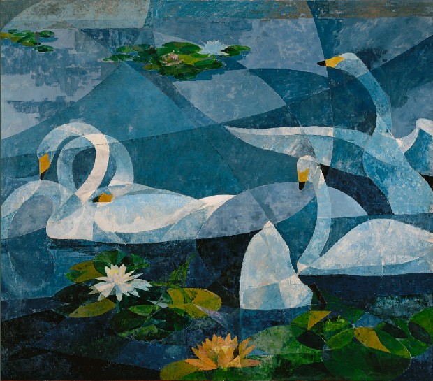 藏品:天鵝戲水的(2)張圖片