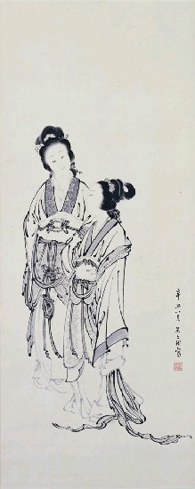 藏品:白描二喬的(1)張圖片