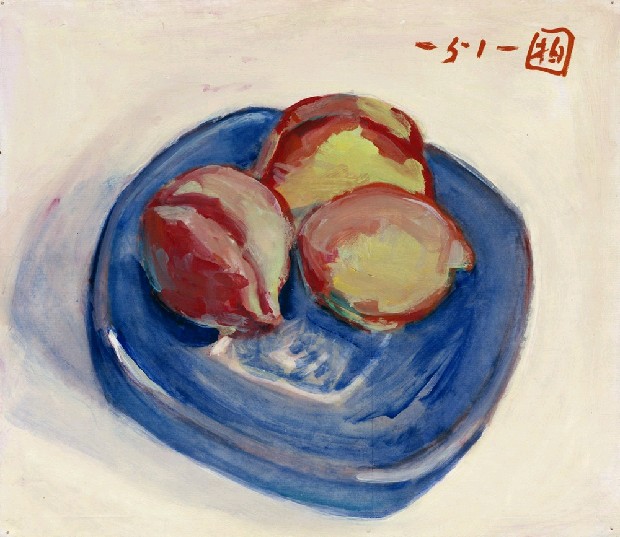 藏品:桃實(四方小藍盤)的(1)張圖片