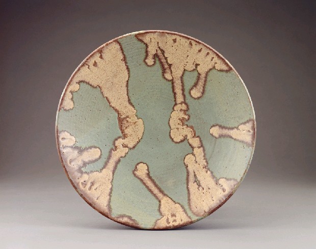 藏品:灰綠金黃流釉大盤的(2)張圖片