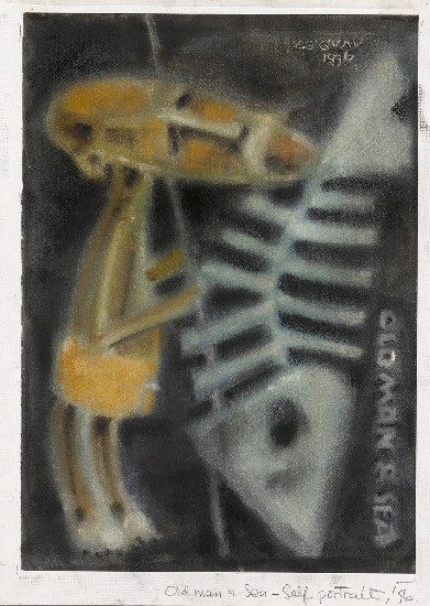 藏品:老人與海(自畫像)的(1)張圖片