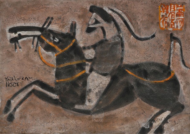 藏品:蕭何月夜追韓信的(1)張圖片