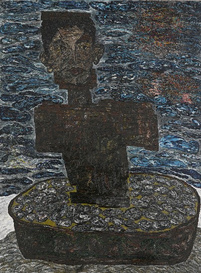 藏品:立在石堆的自畫像的(1)張圖片