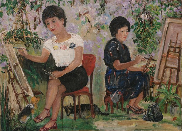 藏品:專注的藝術家的(1)張圖片