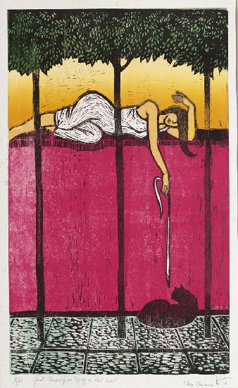 藏品:紅牆上的睡女的(1)張圖片