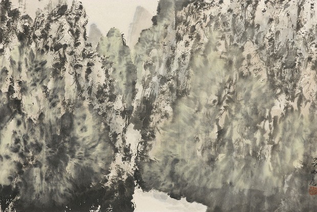 藏品:潑墨山水的(1)張圖片