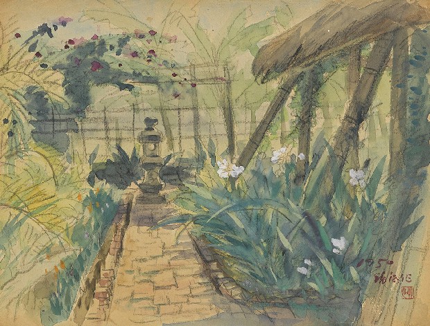 藏品:庭院一隅的(1)張圖片