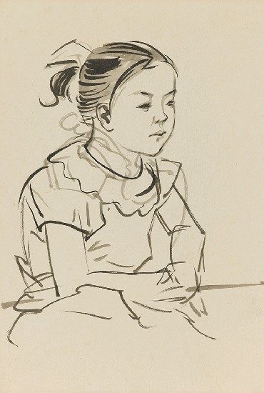 藏品:女童速寫的(1)張圖片