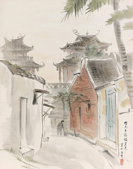 藏品:赤崁樓晨色的(1)張圖片